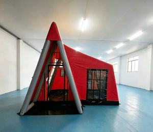 Carpa Inflable en Forma de Casa <span class=keywords><strong>Roja</strong></span>, Resistente al Agua y a los Rayos UV, para Reuniones Familiares al Aire Libre - Product Image 2