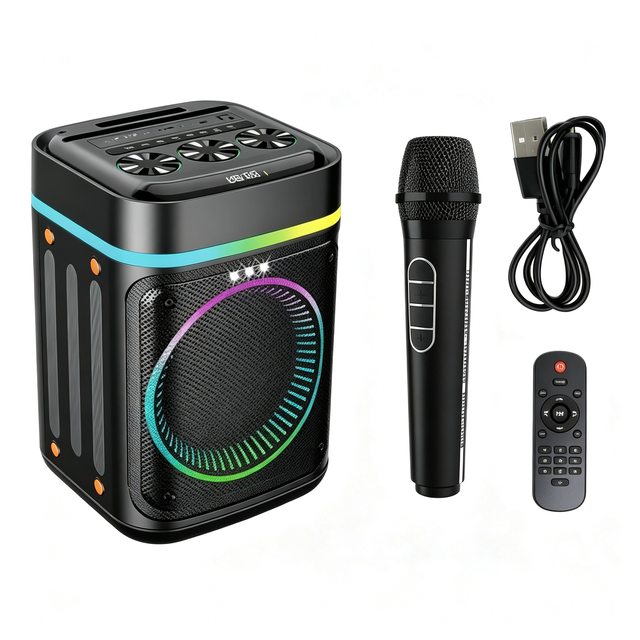 ABS8108 High Power BT Speaker Party Karaoke Audio RGB Light K Song Portable Home Speaker Wholesale