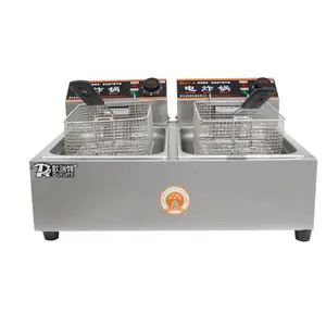 Widely Used Superior Quality Electric Fryer onion frying machine twin tank deep fryer commercial