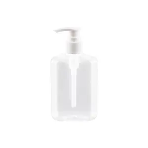 500ml Plastic Bottle Lotion Bottle White Oval Shampoo Press Pump Bottle For Transparent PET Plastic Customized Empty 250m 500ml Screen Printing