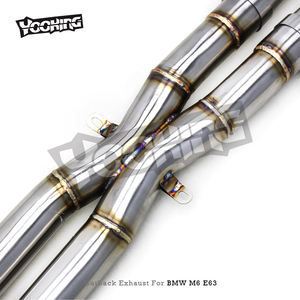Tubo de escape recto YD Catback para <span class=keywords><strong>BMW</strong></span> <span class=keywords><strong>M6</strong></span> E63 <span class=keywords><strong>V10</strong></span> 5.0L 2006-2010 2,75 pulgadas tubo de escape de acero inoxidable sistema de escape de coche - Product Image 4