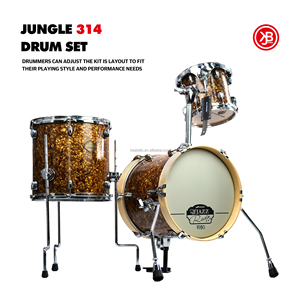 Ensemble d'instruments de <span class=keywords><strong>percussion</strong></span> professionnels JBK 3 pièces pour débutants, motif floral doré, tambour de jungle, tom-tom musical - Product Image 6
