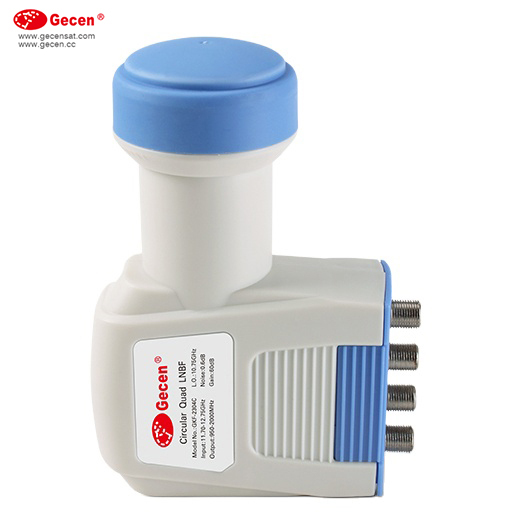GKF-2304C Digital Satellite Ku Band Dual Polarity Circular Quad LNB/LNBF
