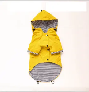 4 Colors Retro Dog Pet Thicken Raincoat Clothes