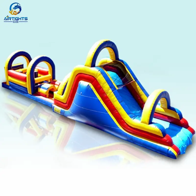 Crazy Fun Climb Slide Exciting Challenge Inflatable Bouncy Obstacle Game for Hire Business