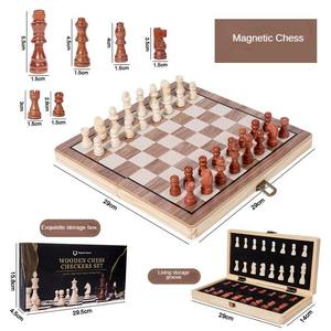 Chất Lượng Cao Trẻ Em Cả Cạnh Tranh Giáo Dục Máy Tính Để Bàn Trò Chơi Đa Chức Năng 2 Trong 1 Cờ Bằng Gỗ Board Set - Product Image 1