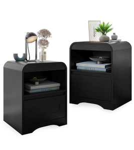 Wooden Dresser for Bedroom with <b>6</b> <b>Drawers</b>, Tall Modern Dressers & Chest of <b>Drawers</b> Curved Profile Design - Product Image 4