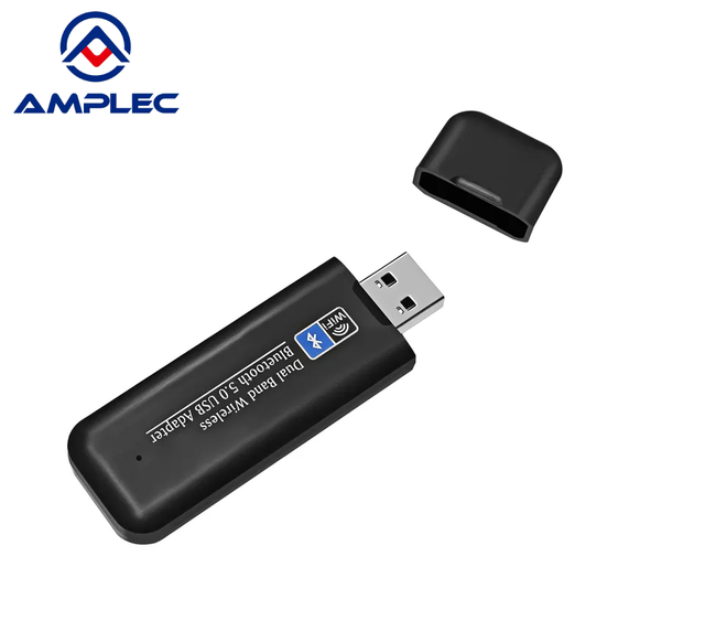 Dual Band WiFi 5 Adapter + USB BT 5.0 AC1300 USB Dongle Dual Band 2.4/5G Hz, WirelessNetwork Dongle Receiver Transmitter