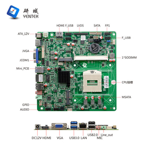 Carte mère industrielle Mini ITX Yentek PGA946 Core I3 I5 I7 4ème génération X86 NM86 Chipset VGA HD Win10 Dual Ethernet LAN - Product Image 2