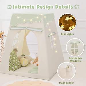 HAND MADE QUALITY & EASY SET UP Made from durable polyester and reinforced PVC <b>frames</b> Kids Play <b>Tent</b> - Product Image 6