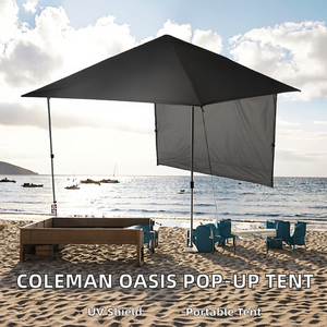 Carpa Plegable <span class=keywords><strong>Coleman</strong></span> Oasis Lite con Protección UV, Estructura de Acero, Fácil de Montar y Desmontar, Bolsa de Transporte con Ruedas Incluida, Tamaños 7x7/10x10 pies - Product Image 2