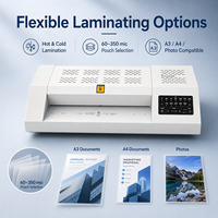 Laminateur professionnel 6 rouleaux A3 commercial 2200 mm/min avec contrôle intelligent de la vitesse et de la température pour bureau et imprimerie