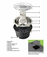 Barbecue pour barbecue, nouveau ustensile de cuisine domestique réutilisable, pour le camping, pour charbon de bois, ustensiles portable