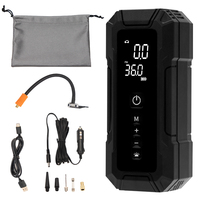 Gonfleurs de pneus avec écran numérique à 3 batteries, lumière led, gonflage automatique DC12V 150PSI