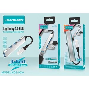 KOUVOLSEN ไลท์ 3.0 ฮับสำหรับไอโฟนและไอแพด 4 พอร์ต USB3.0 การขยายความเร็วสูง - Product Image 1