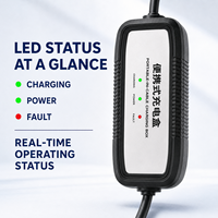 Cargador Portátil para Vehículos Eléctricos Tipo 2 de 3.5kW 7kW, 16A 32A, Monofásico, Corriente Ajustable, Temporizador LCD, IP67, para Hogar y Viajes, Venta al Por Mayor OEM