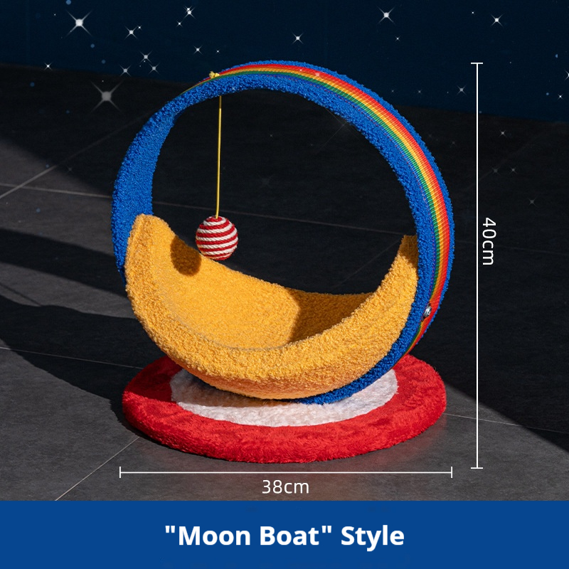 [Estilo Moon Boat] Árbol para gatos con cielo estrellado