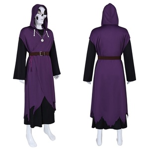 Nuevo Conjunto de Capa con Capucha de Mago Oscuro Medieval, Disfraz de Caballero Cosechador de Cuatro Caballeros para Halloween - Product Image 3