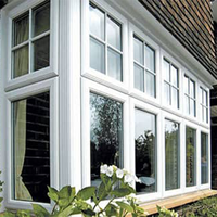 Ventana de imagen moderna Ventana de vidrio UPVC fija con aislamiento acústico y ventana fija de luz natural