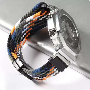 Bracelet de montre Casio personnalisé en nylon de 22mm, boucle magnétique, matériau en tissu respirant, compatible avec les modèles GA2100/GM2100/GBM2100 - Product Image 4