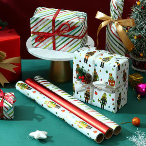 High Quality Wholesale 80g 43*300cm <b>Christmas</b> Aluminized Packaging Paper Gift Wrapping Paper - Product Image 3