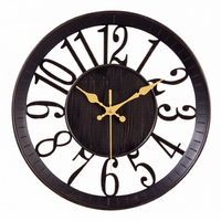 Horloge murale contemporaine bleu-vert squelette, grand format, silencieuse, pour salon, aiguilles dorées, cadre en plastique