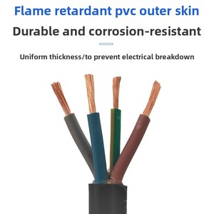 Câble souple gainé de caoutchouc de taille moyenne, sans oxygène/cuivre pur, 2 à <span class=keywords><strong>5</strong></span> conducteurs, tension nominale 300V 500V, alimentation portable pour - Product Image 3