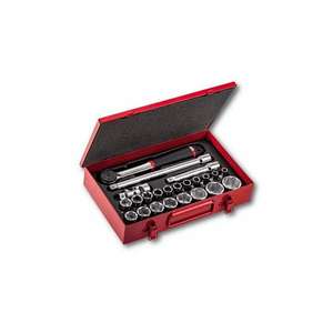 Usag-U06120010จัดประเภทในกล่องเหล็กแผ่นพร้อมซ็อกเก็ตหกเหลี่ยม (23ชิ้น) -ชุดวงล้อและซ็อกเก็ต8001150030130ส์1/2" - Product Image 1