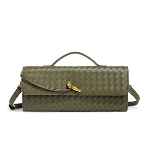 Bolso de Mano Tipo Acordeón de PU Tejido para <span class=keywords><strong>Mujer</strong></span>, Bolso Bandolera Pequeño, 30cm, Logotipo Personalizado OEM, Bolso de Moda - Product Image 6