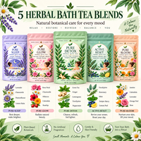 Kantong Teh Herbal OEM untuk Mandi, Sachet Herbal Bunga Alami untuk Perawatan Spa dan Mandi di Rumah