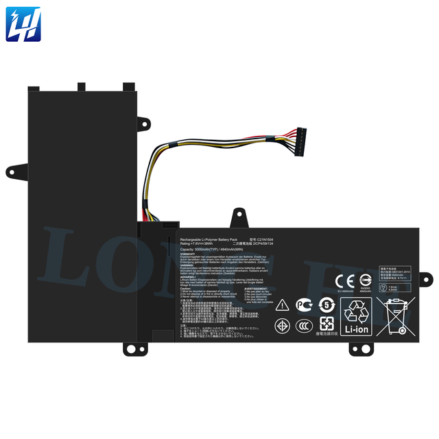 7.6V 38Wh 5000mah C21N1504 Notebook Battery for ASUS E205SA TP200S TP200SA