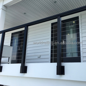 מעקה כבלים מפלדת אל-חלד איכותית לחוץ, למרפסת ולגדר, עם עמודי כבלים ממתכת YL - Product Image 2