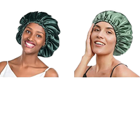 Bonnet de nuit en satin de soie extra large à double couche réversible pour dormir