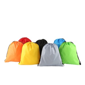 Factory Cheap Customized Logo Sports Gym Polyester Drawstring Bags Promotional Waterproof Colorful Drawstring Backpack