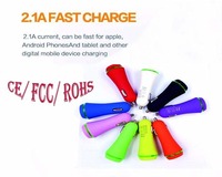 Adaptor Charger Mobil USB 5V 2.1A 12V 24V 2 Port USB dengan Lampu LED