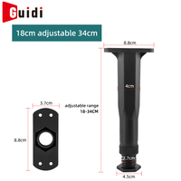 Pieds de meubles télescopiques modernes en plastique pour cadres de lit réglables en hauteur, utilisation chambre et cuisine, 18-34 cm, robustes