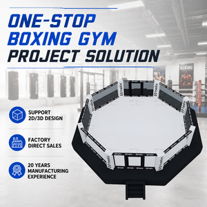Paneles Plegables Octogonales para Jaula de MMA con Acero y Cuero PVC, Acolchado Extra Grueso, Jaula de Combate de Tamaño Personalizado para Clubes de Artes Marciales - Product Image 1