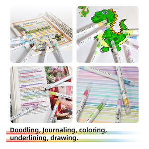 Juego de Marcadores <span class=keywords><strong>Pastel</strong></span> Personalizables, 24 Colores <span class=keywords><strong>Pastel</strong></span>, Marcadores Bíblicos, Sin Sangrado, Punta Doble, Fluorescentes - Product Image 5