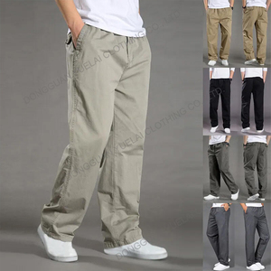 Clothing Custom Logo Printing Breathable Quick-Drying <strong>Overalls</strong> Casual Work <strong>Pants</strong> Elastic Waist Large Size Men's Straight <strong>Pants</strong>