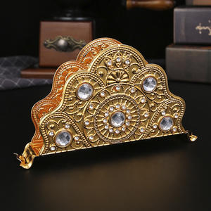 Porte-serviettes vertical de luxe de style européen, créatif et léger, boîte à mouchoirs en métal, pince à essuie-tout pour table de <span class=keywords><strong>mariage</strong></span>, nouveau design - Product Image 4