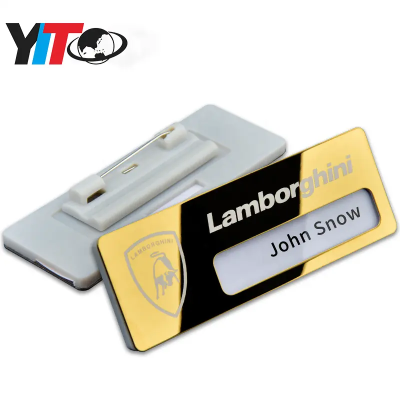 Пользовательские многоразовые из нержавеющей стали имя значка магнитное Имя тег для emplyee