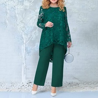 Robes de mère de la mariée, tenues de cérémonie pour invitées de mariage, pantalon de costume 5XL, ensembles 2 pièces en dentelle, pantalon en mousseline, robes de soirée