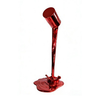 Sculpture en résine personnalisée avec peinture rouge électrolytique effet miroir