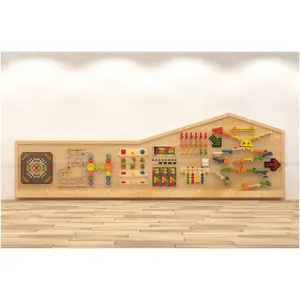 2024 Schlussverkauf Kindergarten interaktives Wandspiele-Panel Indoor-Spielplatz-Ausrüstungsset für Kinder