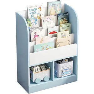 High quality cheap modern furniture book storage rack wooden children's bookshelf for kids