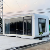 Chine 8.5 Capsule espace minuscule maison préfabriquée 2 chambres à coucher modulaire détachable apple Pods cabine maison avec cuisine pour la plage