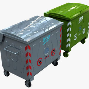 Conteneur à déchets extérieur en métal galvanisé BDB 800L personnalisable avec couvercle basculant, capacités 120L et 660L, pour stockage et recyclage à ouverture supérieure - Product Image 1