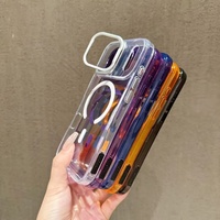 Pour iPhone 17 Pro Max Metal Mount Len Orange Phone Cover pour iPhone 17 Air 16 15 14 13 12 11 Pro Max Luxury Magnetic Phone Case