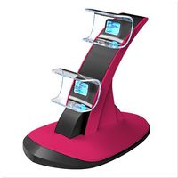 Support de chargement double sans fil pour manette de jeu PS5 avec affichage à lumière bleue pour manette Bluetooth Dock Accès facile pour le jeu