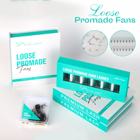SP EYE LASH Vente en gros Marque privée Fans de cils pré-faits 3D 8D Pro en vison, à base pointue, courbures Mink C CC D, Promade Loose Fans
